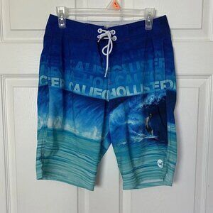 Hollister California Epic Flex Stretch Board Shorts Men’s Size 28 Blue Nautical